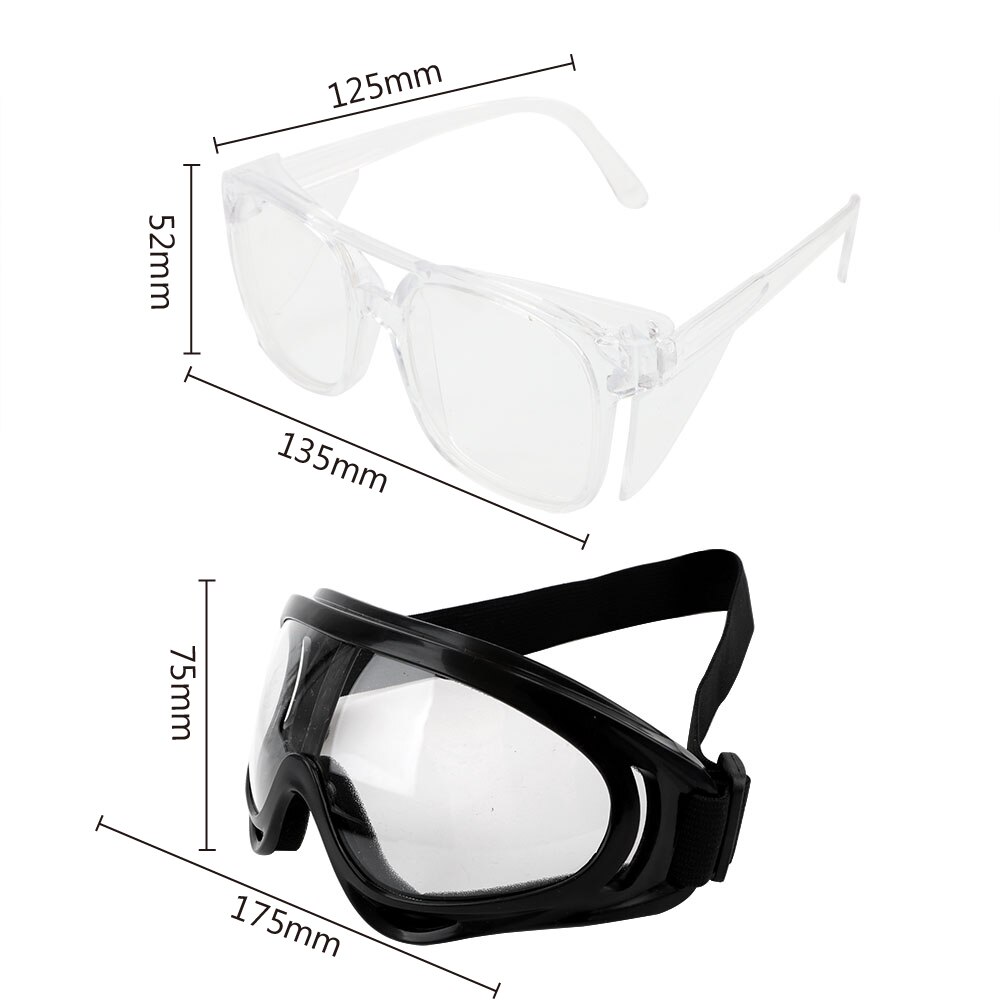 Pc Veiligheidsbril Volledig Afgesloten Transparante Lens Bril Eye Beschermende Bril Anti-Fog Antisand Dust Resist Uv Licht