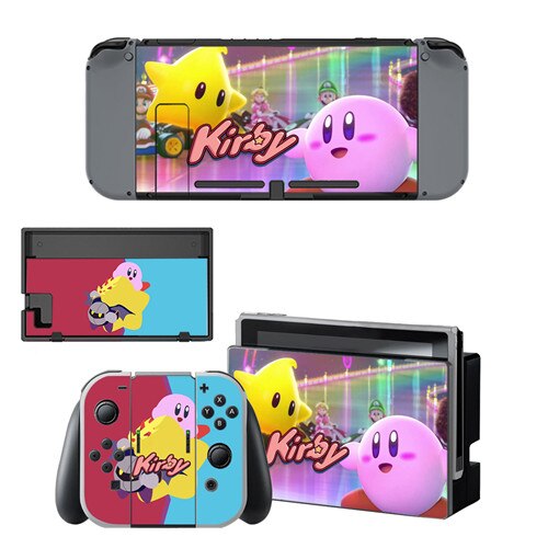 Gioco Kirby Autoadesivo Della Pelle del vinile per NintendoSwitch adesivi skin per Nintend Interruttore NS Console e Joy-Con Controller: YSNS0506