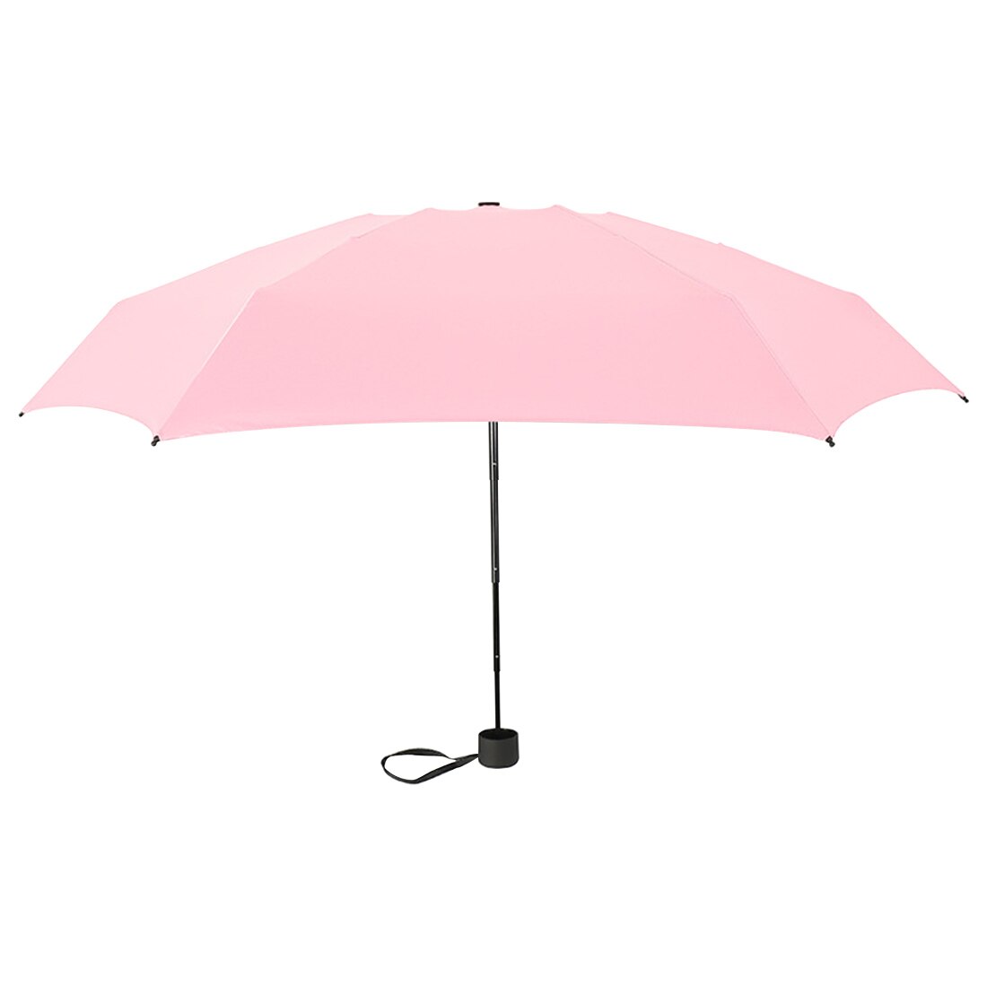 Mini taitettavat sateenvarjot kapseli sateenvarjo mini kevyt pieni tasku sateenvarjot anti-uv taitettavat kompaktit kotelot aurinkoinen sateinen: Vaaleanpunainen