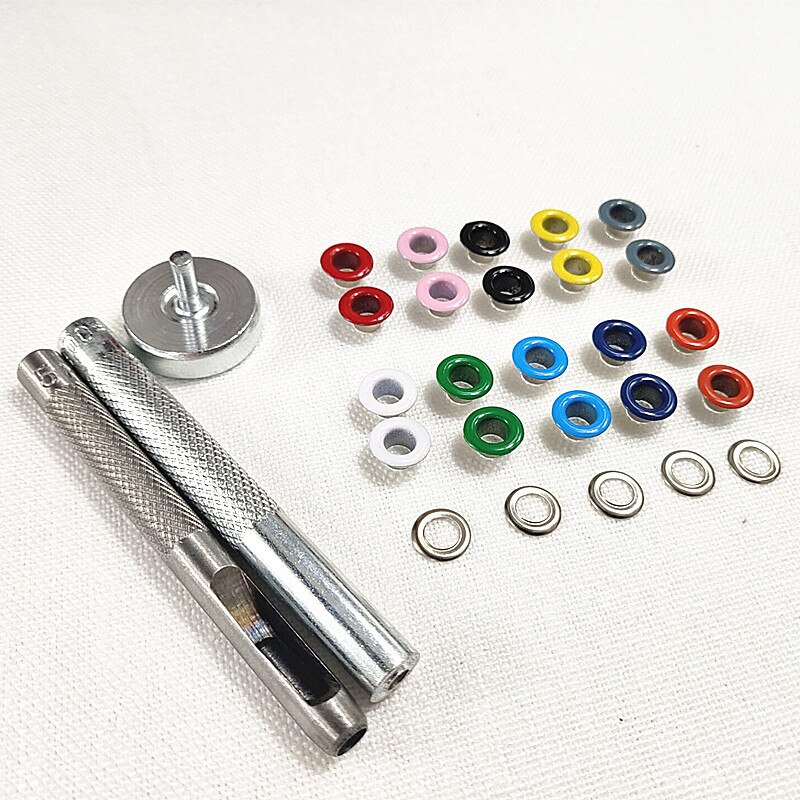 Ojales de Metal con agujeros para manualidades de cuero, zapatos de Scrapbooking, cinturón, bolsa, etiquetas para ropa, accesorios de , 10 colores variados, 500