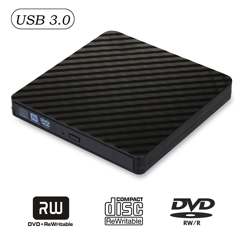 Universal USB 3.0 High Speed Ultra Thin External DVD Drive DVD Read Writer R/RW For Laptop & Desktop Computer Optical Drives
