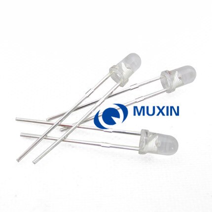 50pcs LED 3mm 940nm IR Infrared Emitting Round Tube Light diode