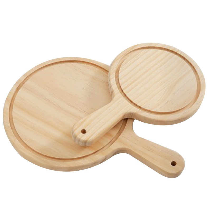 Bandeja para pasteles, tabla de madera, pala para servir Pizza, queso, plato, tabla de cortar, utensilio de horneado redondo, herramientas de pastelería, accesorios