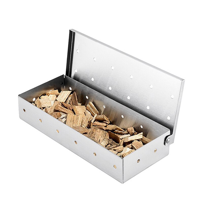BBQ Grill Accessories Stainless Steel Cold Smoke Generator Barbecue Smoker Box Wood Chips Smoking Box For Bacon Meat Fish