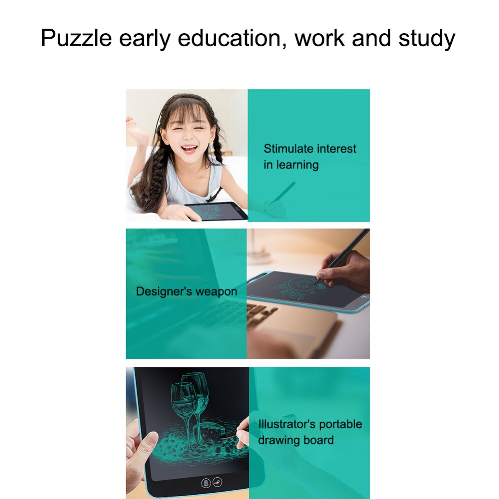 10 inch Ultra-thin LCD Writing Tablet Digital Drawing Tablet Toys Handwriting Pads Graphic Electronic Tablet Board With Battery