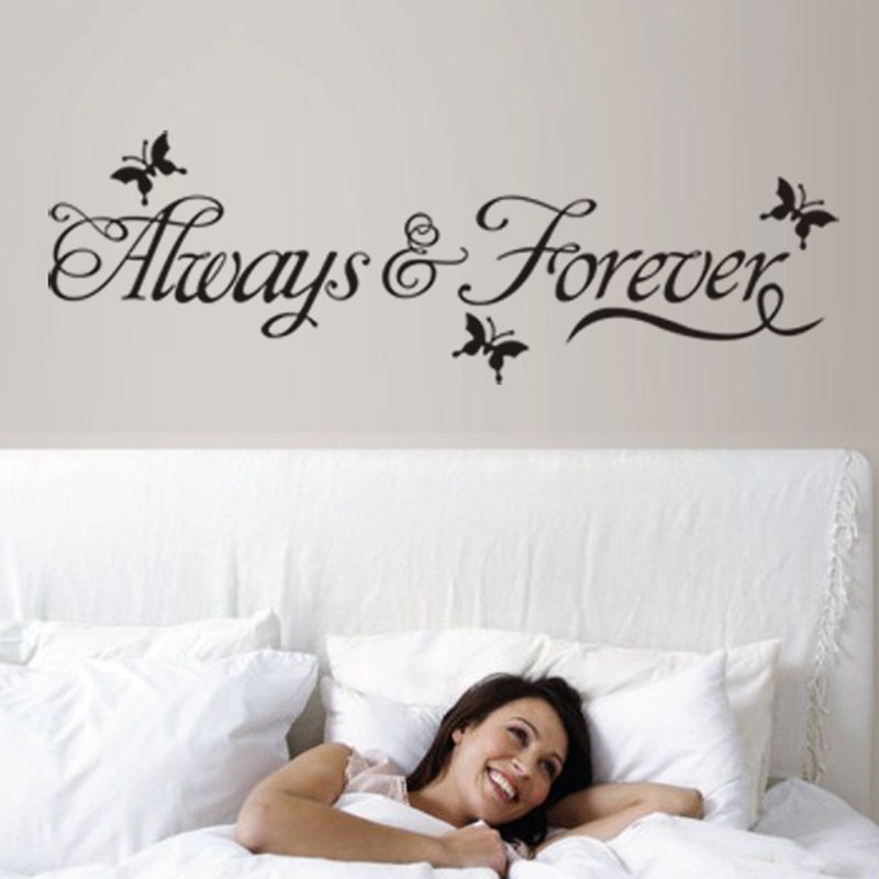 Romantische Liefde Altijd Altijd INS Muurstickers Voor Huis Slaapkamer Woonkamer Decoratie Muurstickers Decor Muursticker Muurschildering