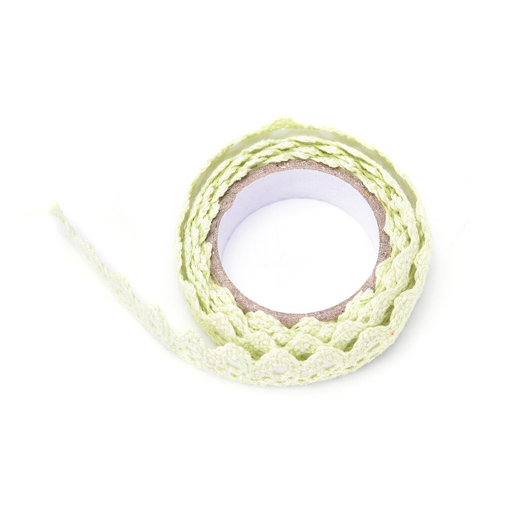 9 Kleuren Katoen Kant Stof Witte Gehaakte Kant Roll Lint Knit Plakband Sticker Craft Decoratie Briefpapier Leveringen 1Pc: 4