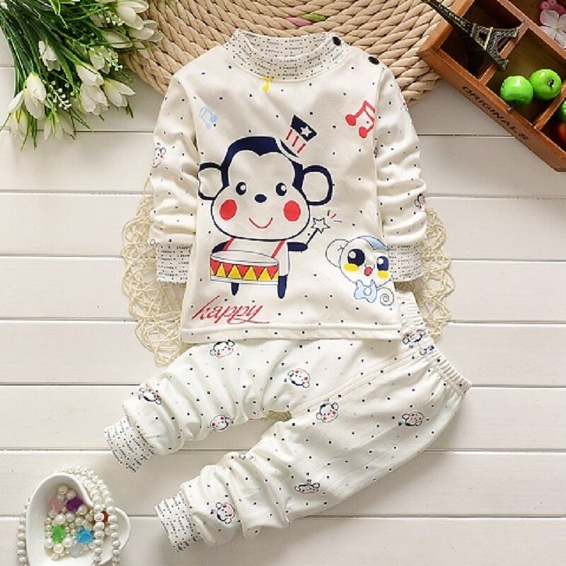 bébé vêtements bébé sous-vêtements imprimer coton ensembles automne et sous-vêtements d'hiver vêtements de bébé 1-3 ans vêtements