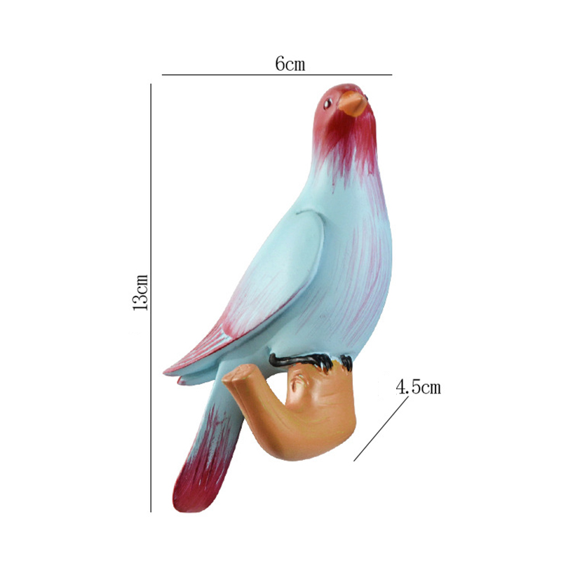 Bird Fridge Hook Key Wall Crochet Holder Kitchen Hooks Resin Process Animal Hook Hanging Hanger Rack Wall No punching Home Decor: DEEP BLUE