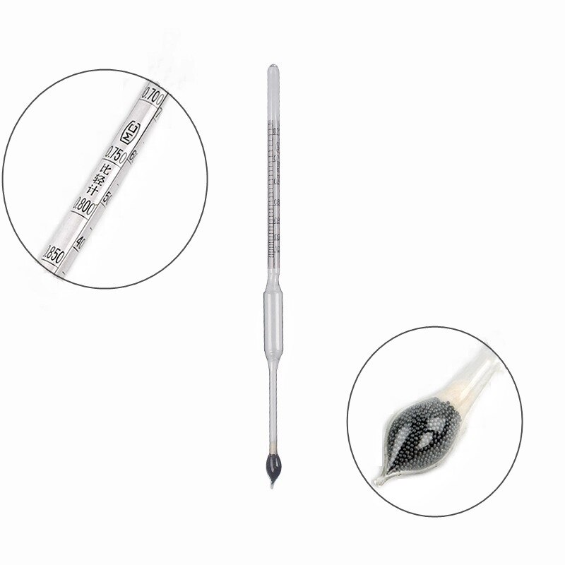 Miernik gęstości Baume szklany densytometr pływakowy 0.700-1.000 miernik masy właściwej cieczy 70-10 długość 250mm 5/PK