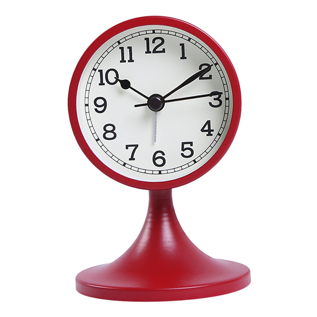 Mutilfunctional Decorative with Stand Digital Clock Desk Shelf Clock f/Home: Red
