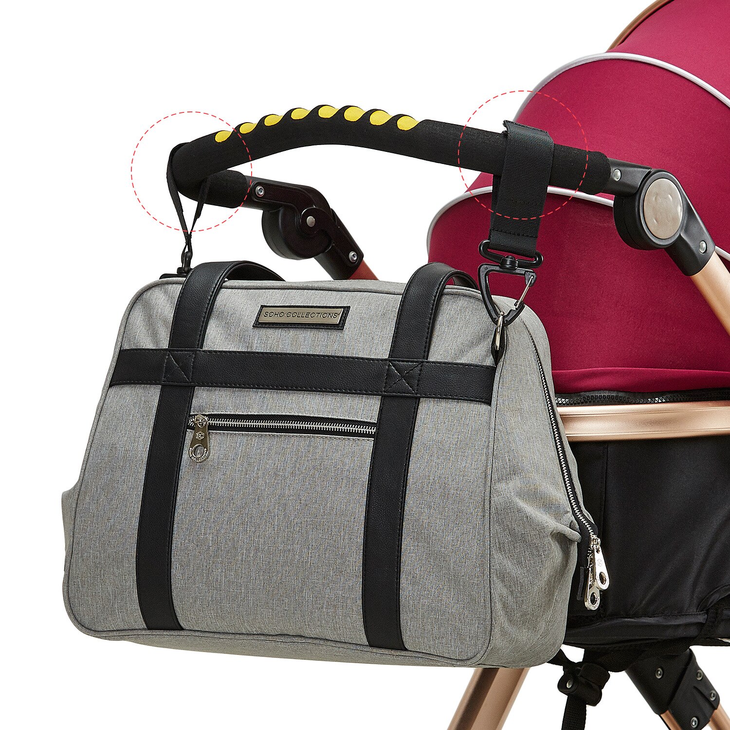 Baby Essentials Baby Diaper Tote Bag Mommy Shoulder Bag Large Capacity Multi-function Baby Diaper Bag Maternity Nappy Bag