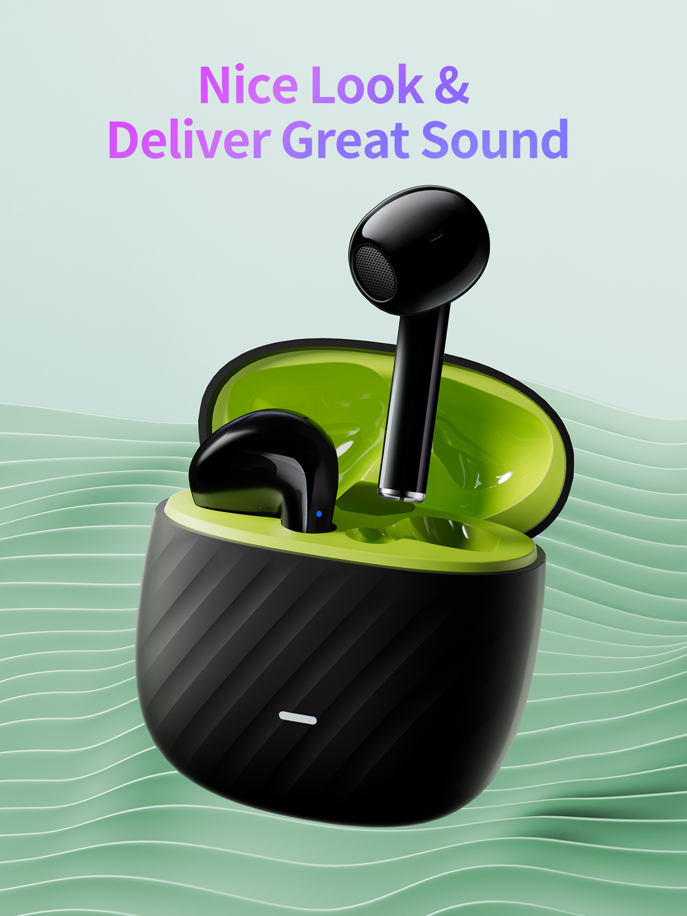 Brandneue kabellose In-Ear-Bluetooth-Kopfhörer, kompatibel mit Apple-, Android-Geräten und Computern, mit extrem langer Akkulaufzeit: Black