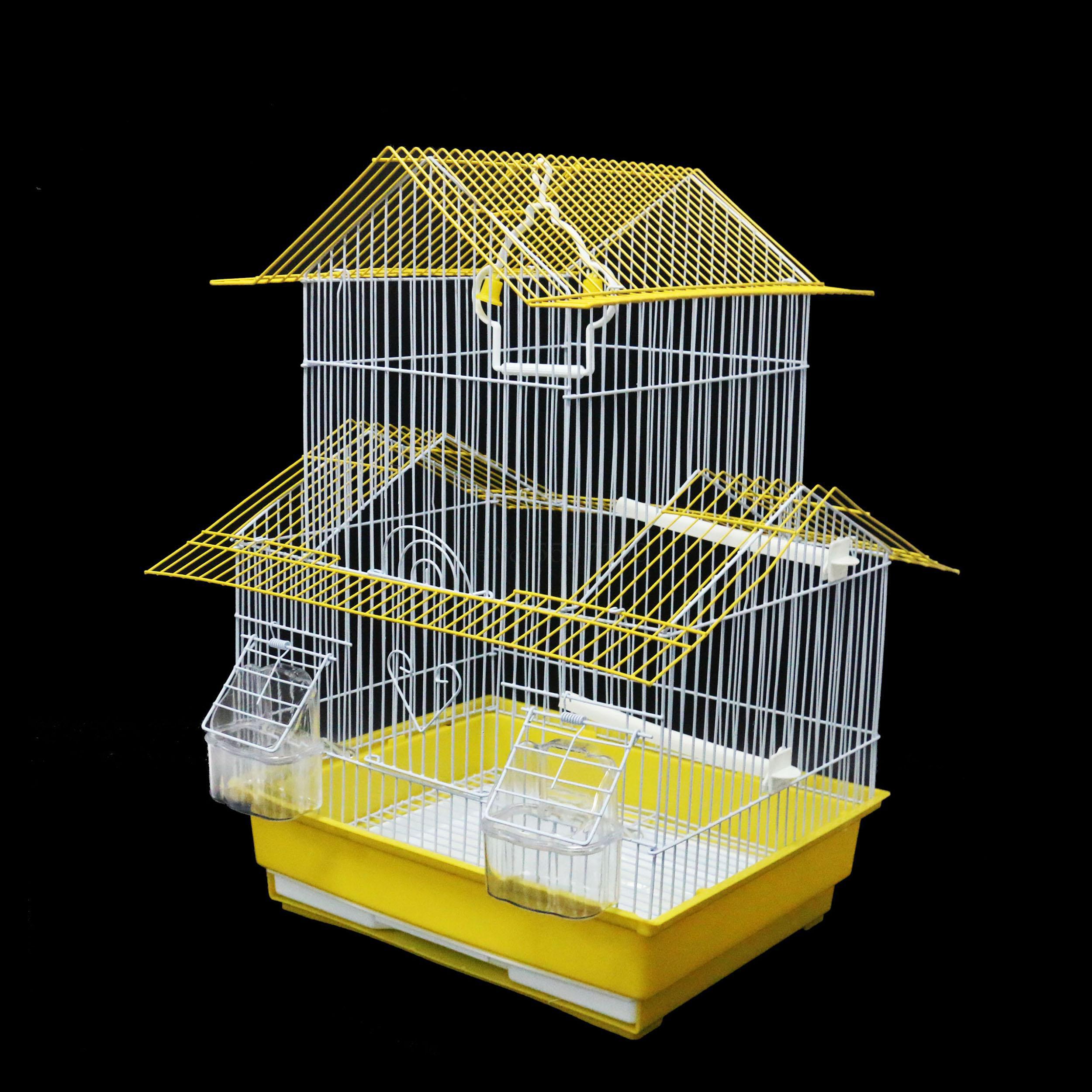 Parrot bird cage peony xuanfeng large villa cage wen bird pearl trumpet iron metal bird: 34x28x54cm  3