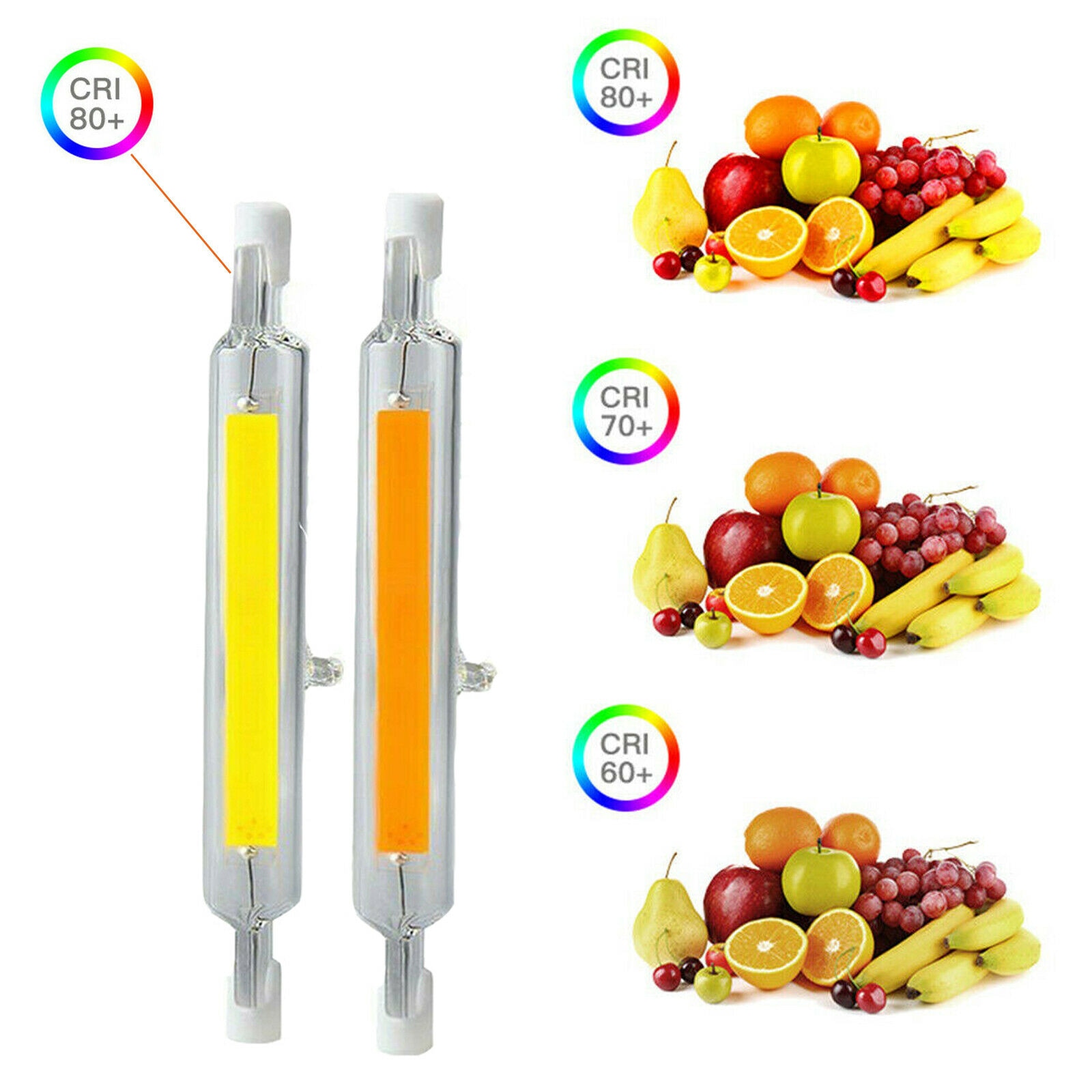G9 R7s LED COB Light Bulbs Dimmable 78mm 118mm J-type Glass+Ceramics Replace Halogen Lamps 3W 5W 6W 12W 20W Floodlight 110V-240V