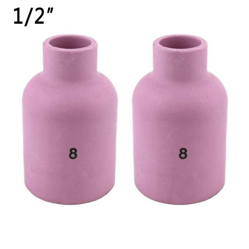 2pcs/5pcs 9-26 Air Gas Lens Welding TIG Torch Alumina Nozzle Cup Consumable Tools Set Kit: 2pcs 8 1 2