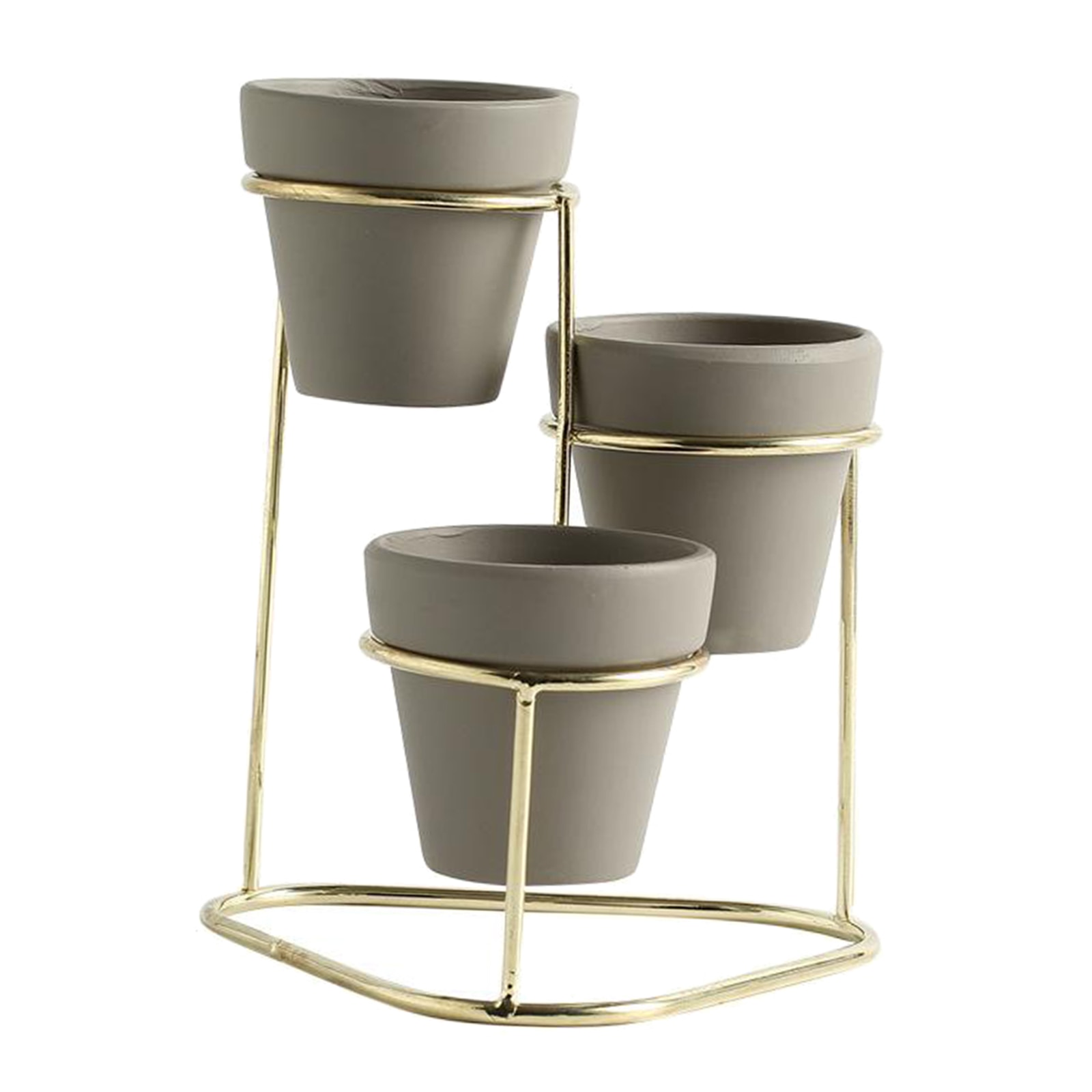 3Stck Mini Keramik Sukkulente Topf Blumentopf Pflanzer Metall Ständer einstellen Anzeige für Heimat Garten Liefert