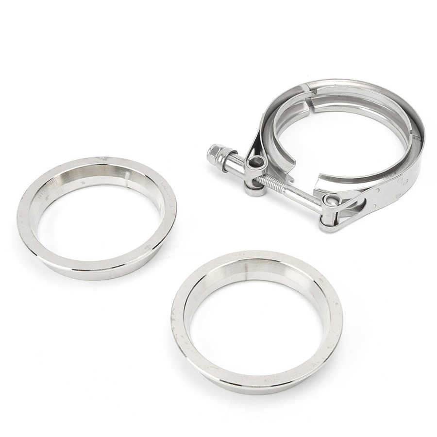Kit de brides de tuyau d'échappement de voiture en acier inoxydable, 304 pièces, collier de serrage en v