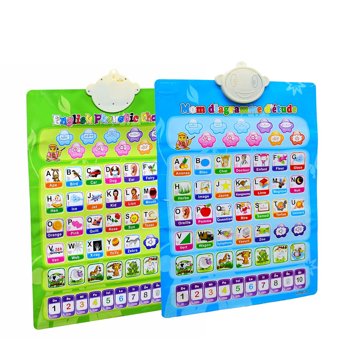 French English Early Childhood Learning Machine Computer Teach Alphabet Education Machine Tablet Poster Chart Toy for Kid
