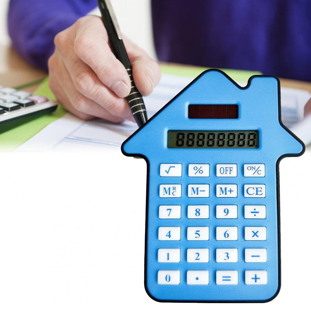 Portable LED Mini Calculator Pocket Size 8 Digits Display Cartoon Mini Ultra-thin Button Cute Calculator School Supplies