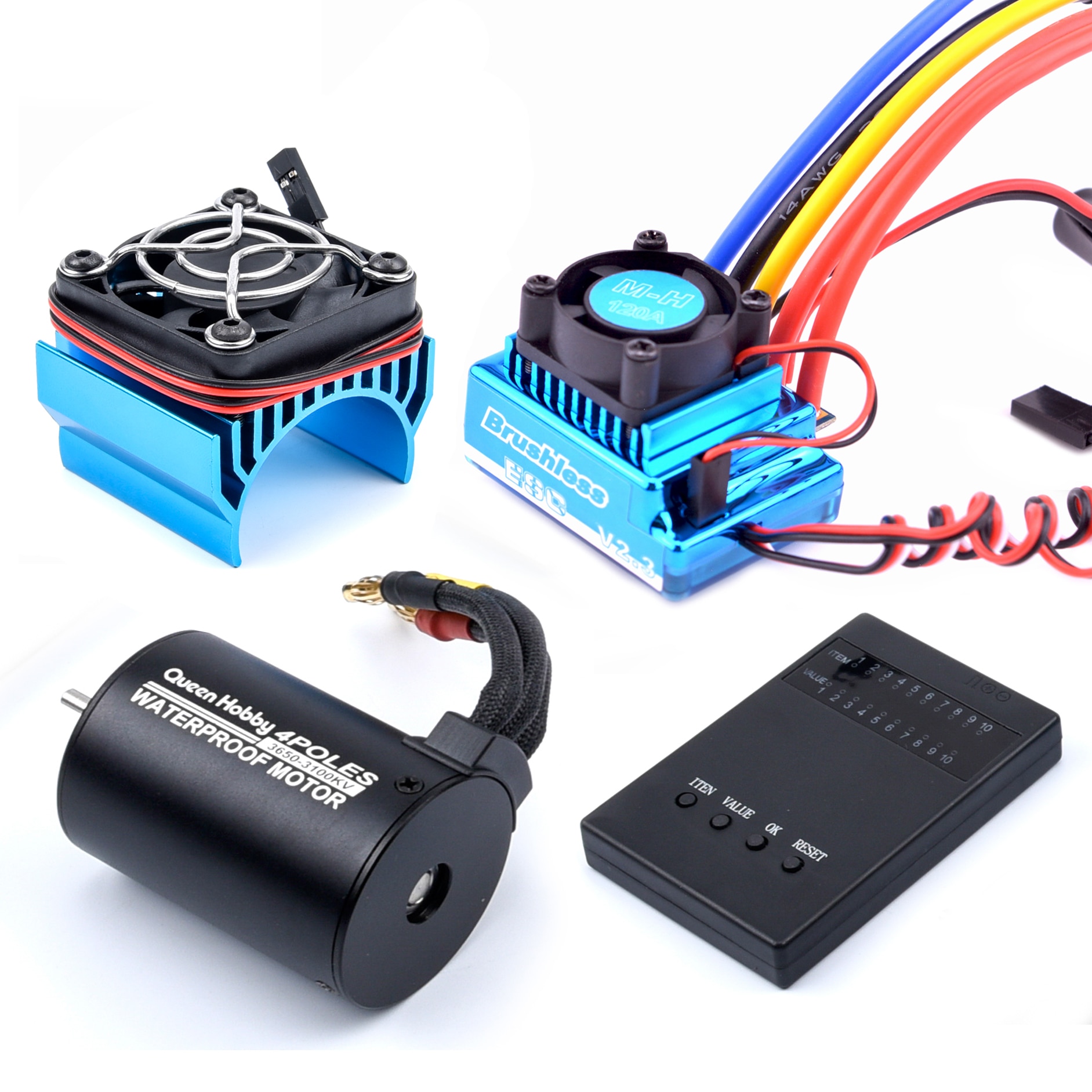 3650 2300KV / 3100KV / 3900KV / 4300KV / 5200KV Bürstenlosen Motor- &Ampere; 45A 60A 80A 120A ESC Combo für 1:10 RC Auto Stiefel Teil