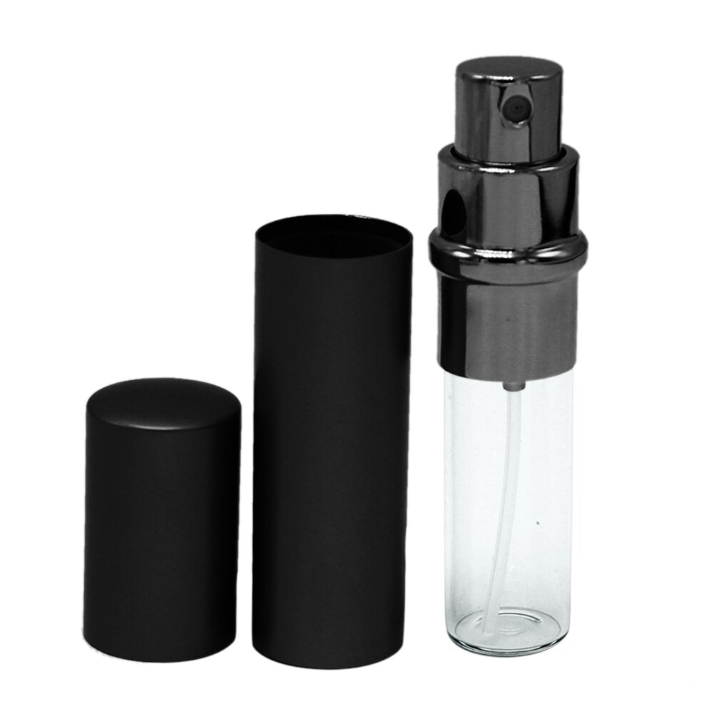 1Pc 5Ml Draagbare Mini Navulbare Parfum Glazen Fles Reizen Aluminium Spray Verstuiver Lege Metalen Parfum Verstuiver Spuit