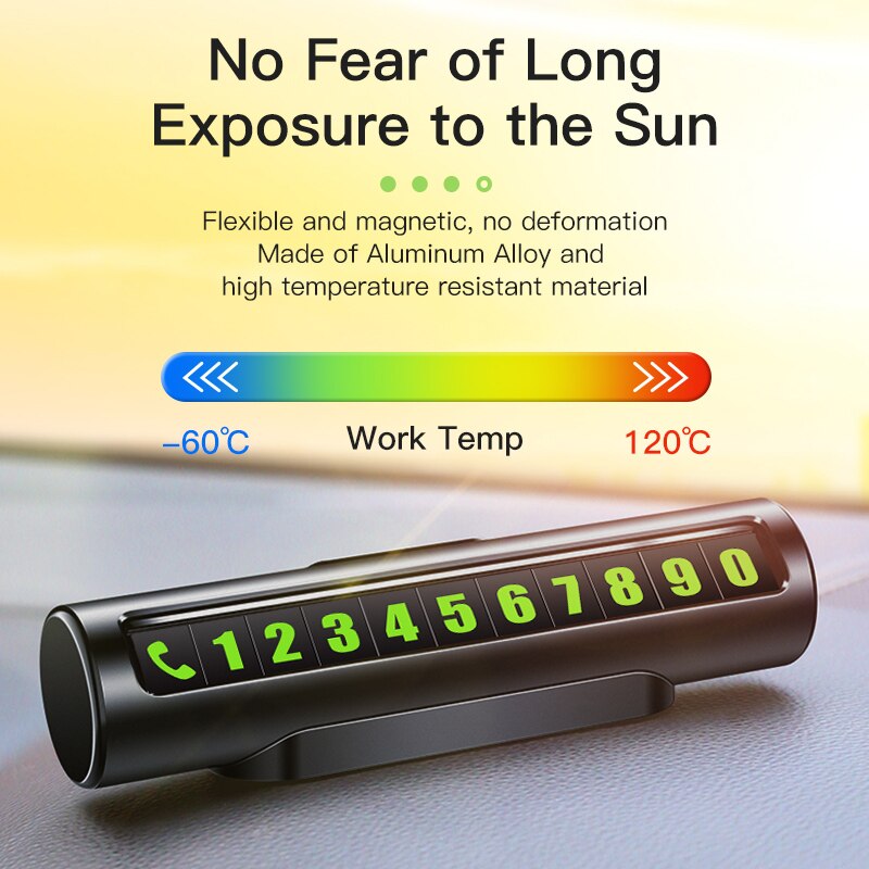 Kuulaa auto tijdelijke parkeerkaart telefoonnummer houder auto parkeren mobiele telefoon nummerplaat auto nummers stickers