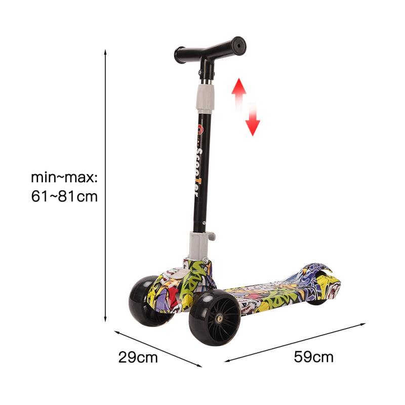 Kinderen Verstelbare Voet Scooters Led Light Up Scooter Voor Kinderen Met 3 Lichtgevende Wielen Roller Skateboard Speelgoed Voor Baby hwc: 07
