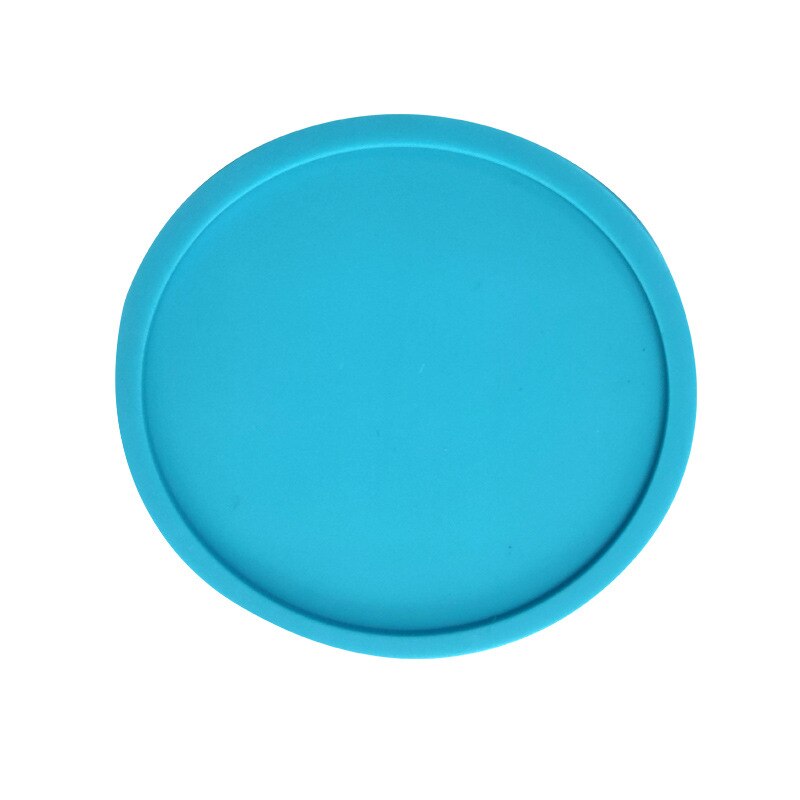 Silicone Black Drink Coasters Set of 8 Non-slip Round Soft Cup Coasters, Perfect for Bar and House, Durable Easy to Clean Black: 8pcs blue