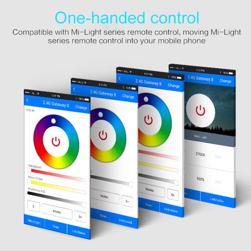 LED Wifi Controller Color RGB Light Dimmer Controller Smart Home Support Alexa Google Voice Control Music Timing Wifi Controller