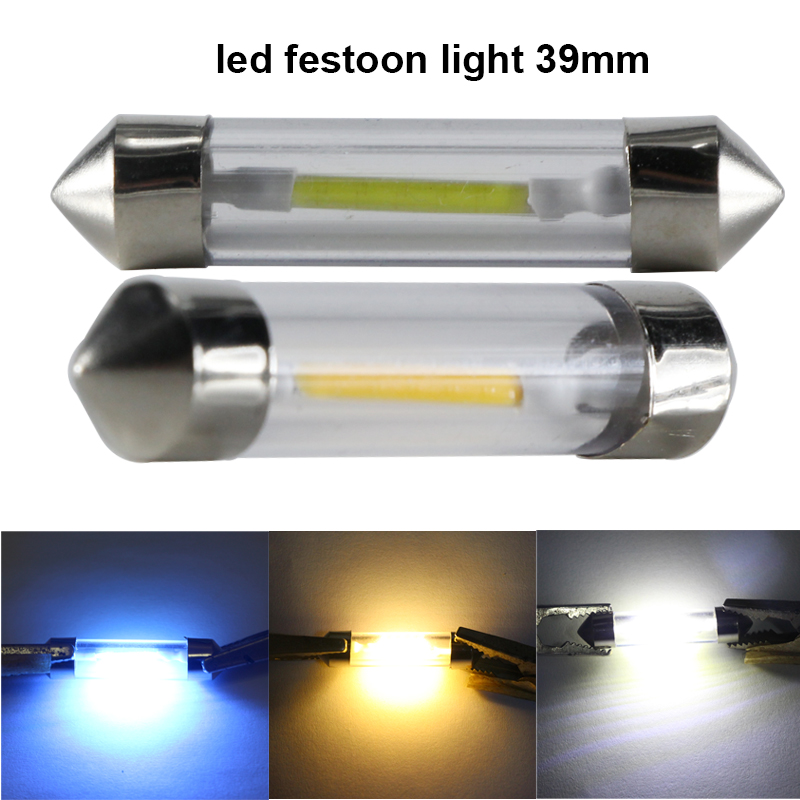Festoon Led Bombilla para matrícula, lámpara de Doom Interior, 31mm, 36mm, 39mm, 41mm, C3W, C5W, C10W, Canbus 6, 12, 24 V, voltios, COB, 6v, 12v, 24 v