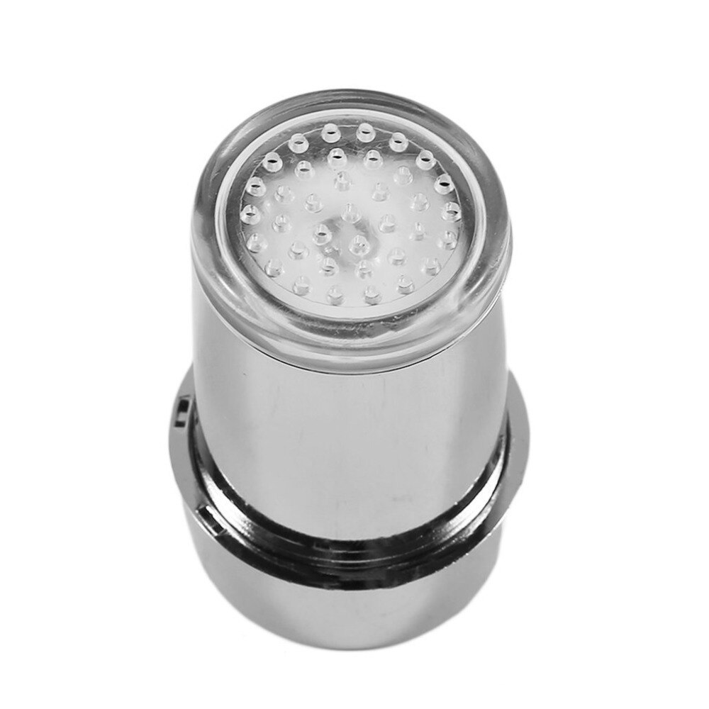 3 farve led lys skifte vandhane bruser vandhane temperatur sensor vandhane glød brusebad venstre skrue med konverter