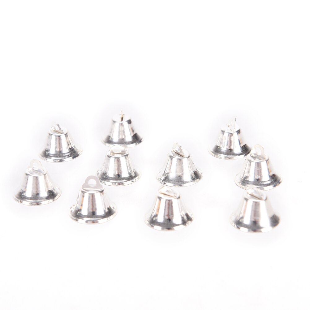 10Pcs 2*2Cm Xmas Hangers Metalen Klokken Kleine Bell Sieraden Ornamenten Diy Kerstboom Bells Jaar decoratie