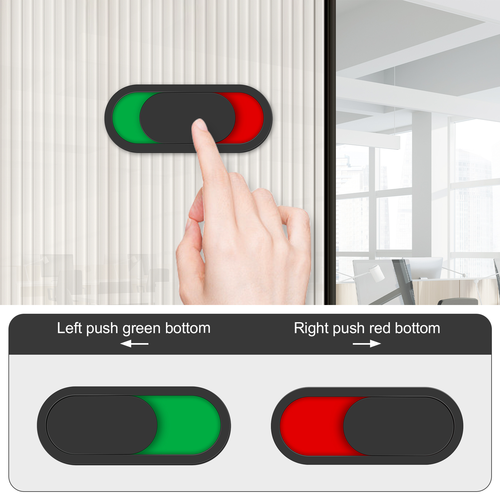 2 stk. toilet tomt optaget skilt skydedørsskilt konferencerum privatliv skydedørsindikator privatlivsskilt selvklæbende