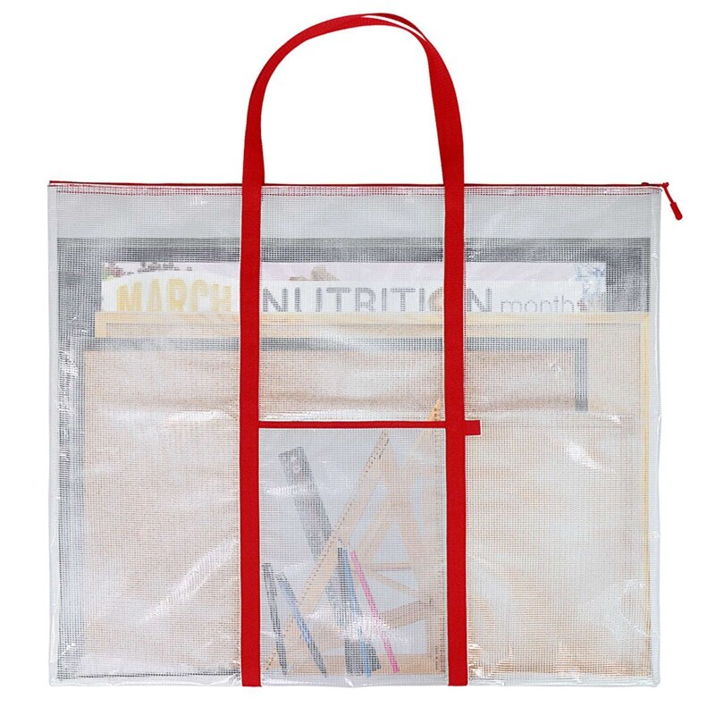 Pvc Mesh Opbergtas, Tentoonstelling Board Opbergtas, Schilderen Werk Tas, Poster Opbergtas, met Rits En Handvat