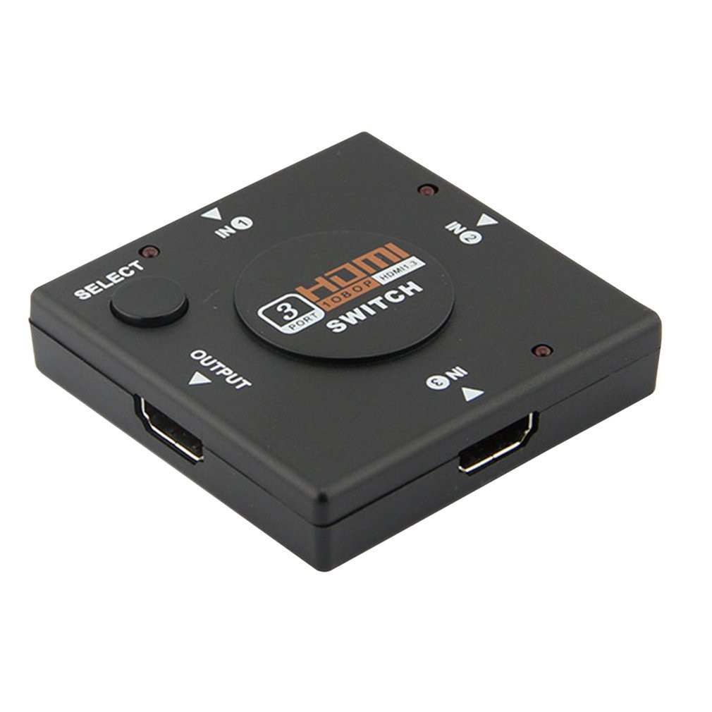 Hdmi Mini Switcher 3 Devices To 1 Tv Switch Box 3 Way Selector 1080P 3 In 1 Out Hdmi Splitter Support 3D