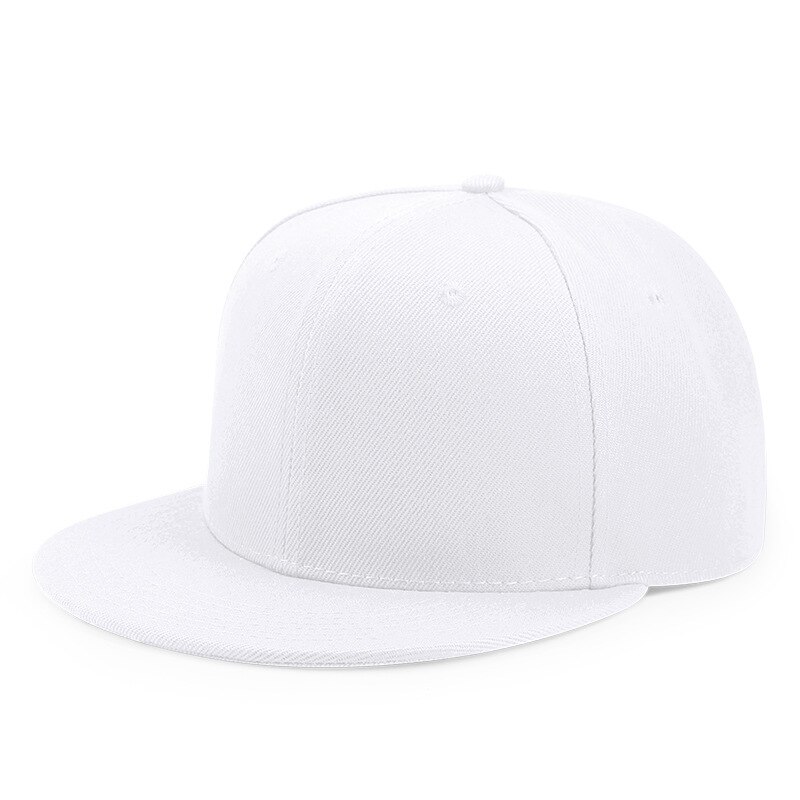 Casquette à rabat de couleur unie pour hommes et femmes, casquette d&#39;extérieur, réglable, Hip Hop, baseball, bonne: white