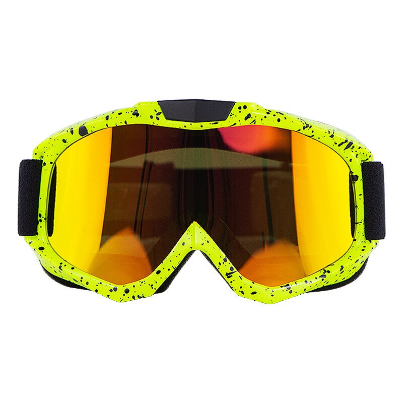 Motorsykkelhjelm langrennsbriller vindtette ridebriller utendørs fjellklatringsbriller goggles  cg15 engelsk versjon: Gul ramme gull sl