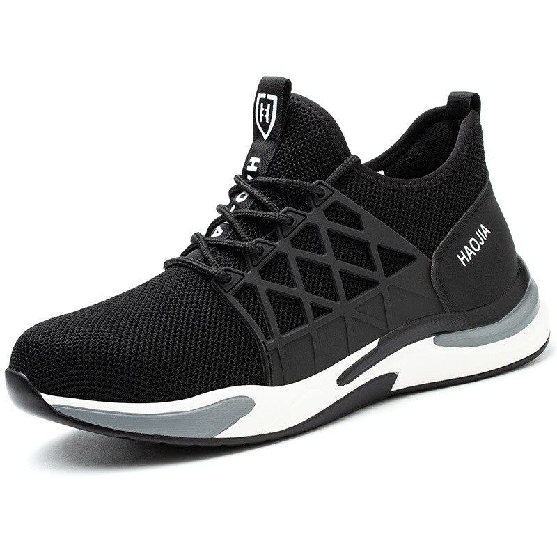 Lightweight Men Work Safety Shoes Steel Toe Cap Puncture-Proof Safety Boots Breathable Working Sneakers Breathable for Male: Black 01 / 41