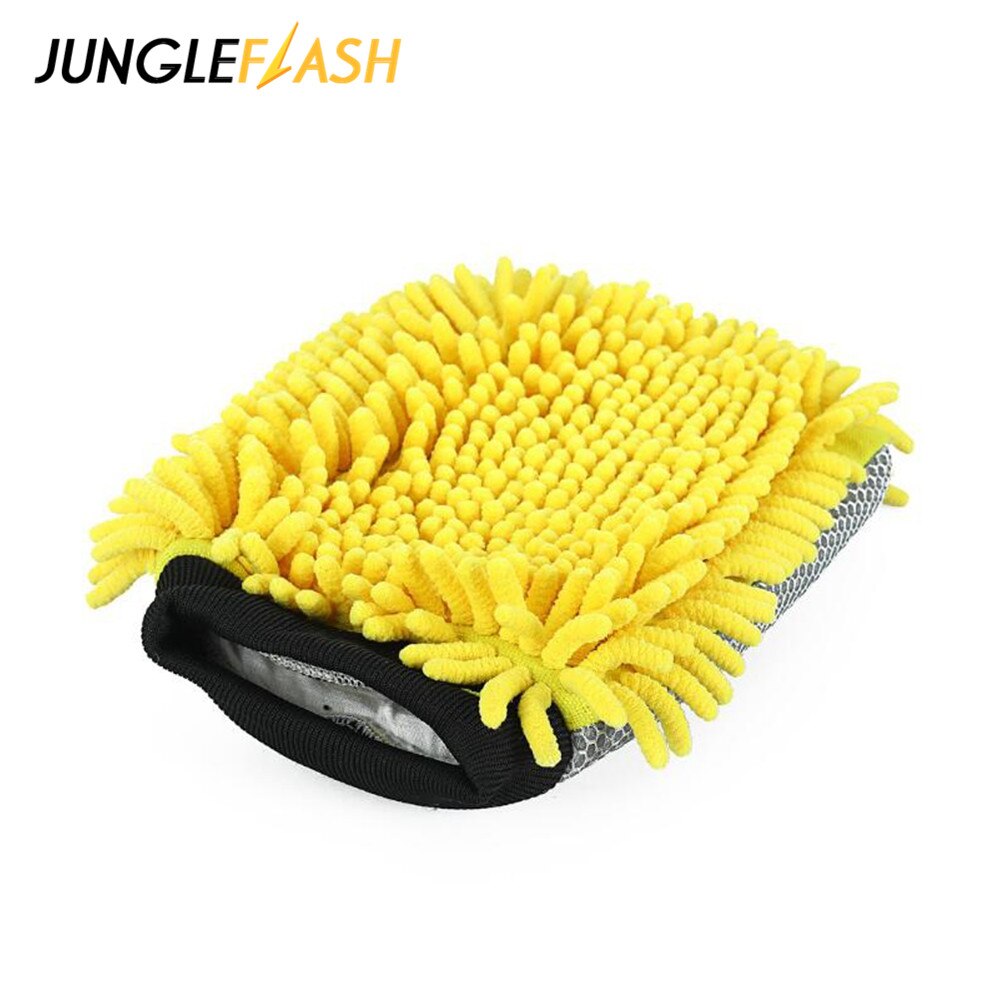 Jungleflash bilvask microfiber koral handske bløde bilvask handsker rengøringsværktøj detaljering børste bilvask udstyr anti-ridse