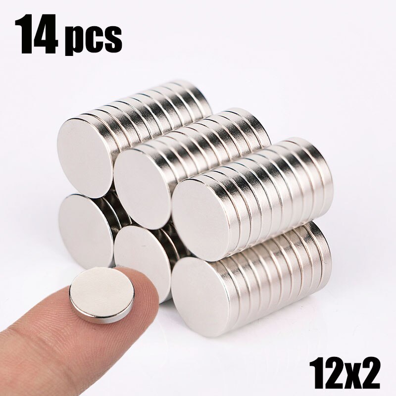 10 16 40PCS/Lot 8x2 10x2 12x2mm Magnet Strong magnets Rare Earth Neodymium Magnet Round Magnet Small Round Magnet: 14pcs(12x2)