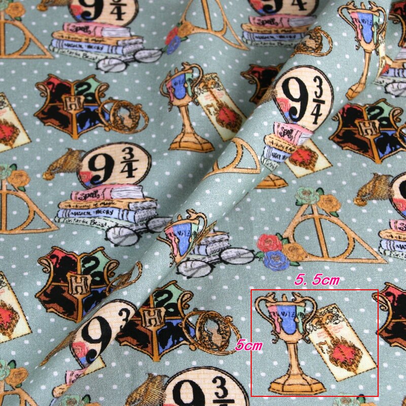 Tela de algodón con estampado Digital de dibujos animados tejido por el patio para máscara de niño, vestido, DIY, patchwork, material de costura textil: 5