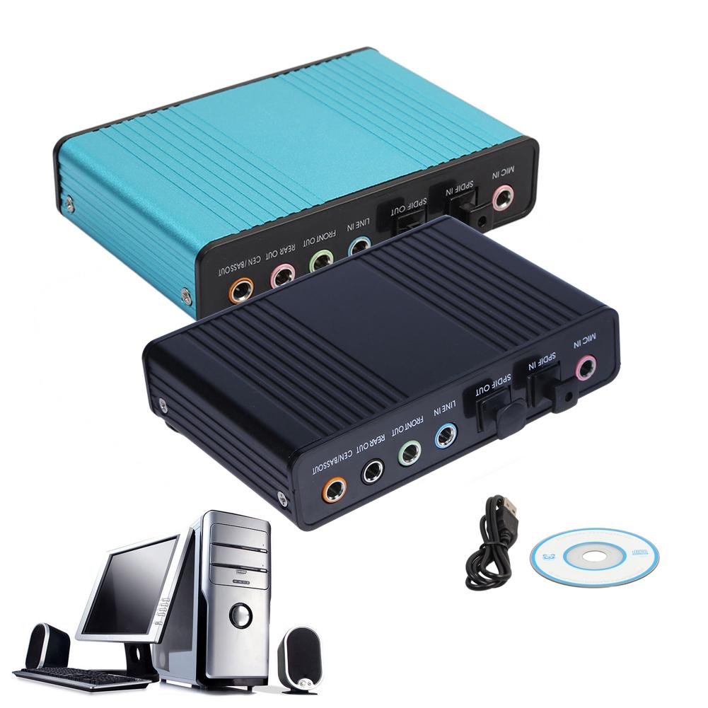 Tarjeta de sonido de Audio óptico externo USB, 6 CANALES, 5,1, para Notebook, PC, portátil,