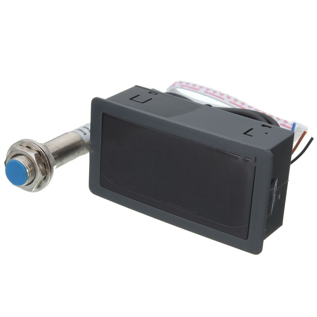 1 SET Tachometer 4 Digital Red Green Blue LED Tach RPM Speed Meter With Hall Proximity Switch Sensor NPN 12V