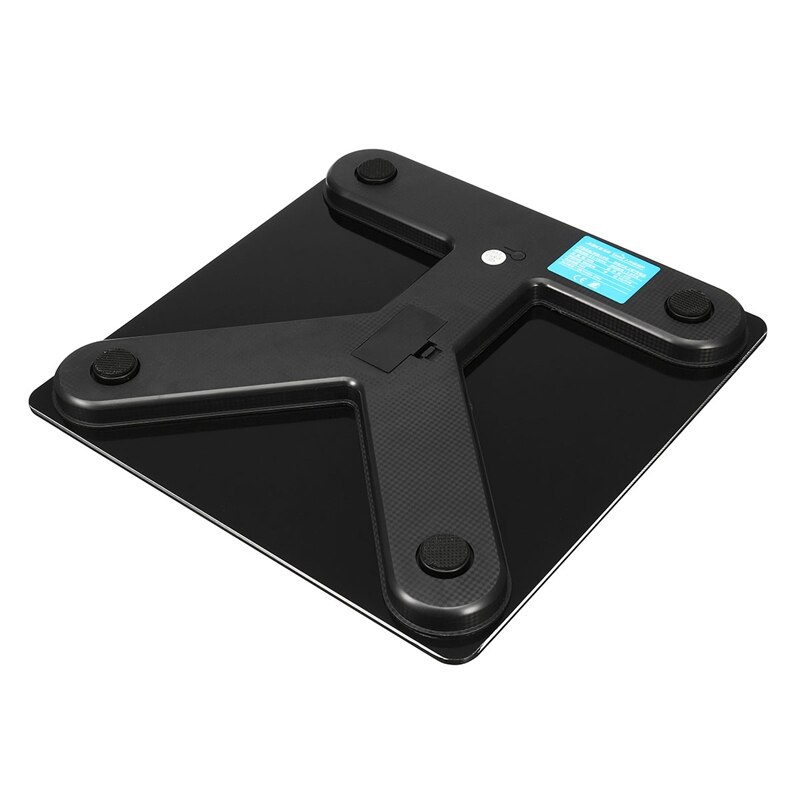 26*26cm lichaamsvetweegschalen slimme bmi-weegschaal led digitale badkamer draadloze weegschaal lichaamsgewicht bluetooth-weegschaal android ios-app