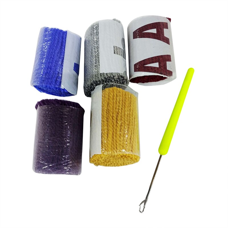 Kit de alfombra de gancho, juegos de costura DIY, Kit de alfombra de hilo de ganchillo sin terminar para alfombra de aguja de lengüeta alfombra con hombre de nieve, decoración de Navidad 38x52cm