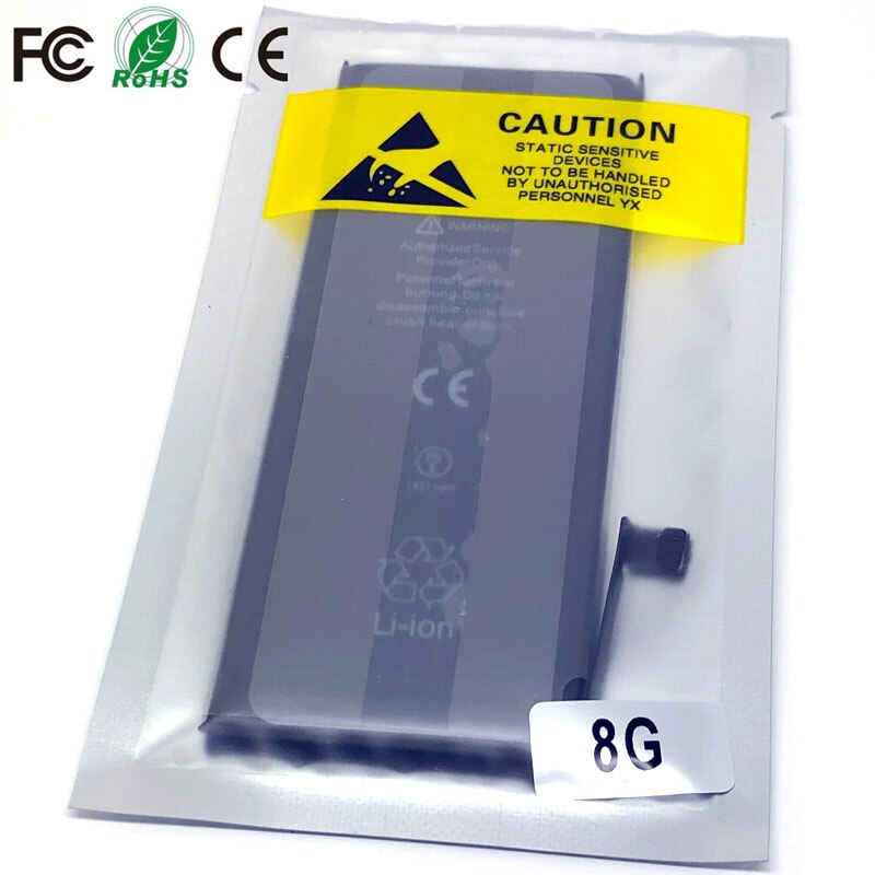 paquete de baterías para teléfono móvil oem de alta capacidad 0 cycle seal para apple iphone 4 4S 5 5S 5C SE 6 6S 7 8 Plus X XR XS Max batería: iPhone 8