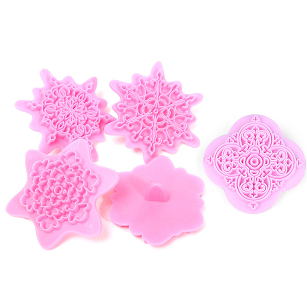 Matrice de gaufrage de motif de Mandala dentelle, matrice de gaufrage en plastique, Sculpture en argile polymère, tampon de Texture en argile, outils de pointage de Mandala 5 pièces/ensemble