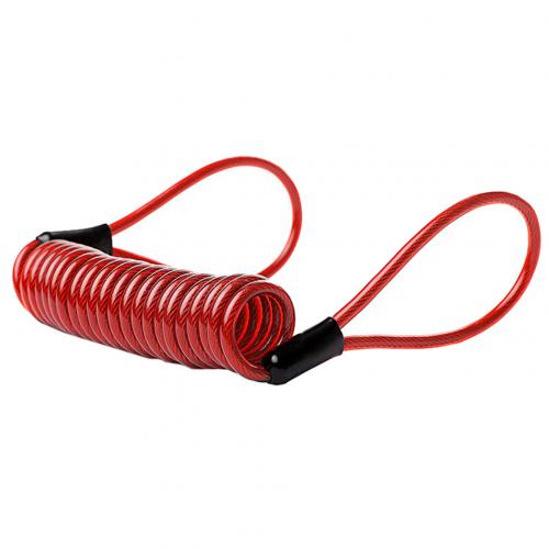 120cm Motorcycle Bike Alarm Disc Lock Herinnering Antidiefstal Beveiliging Spring Kabel Motorbike Disc Lock Herinnering Kabel Ge: Red