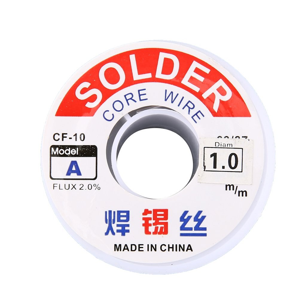 1.0/1.2mm 2% Flux Tin Lead Rosin Roll Core Silver Solder Wire Welding Soldering Repairing Tool Reel Melt Kit Electric Melting
